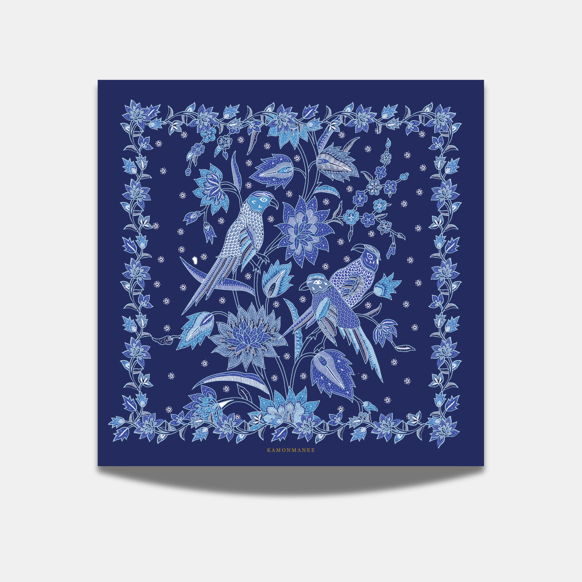 Scarf Oriental Blue 001 - KAMONMANEE
