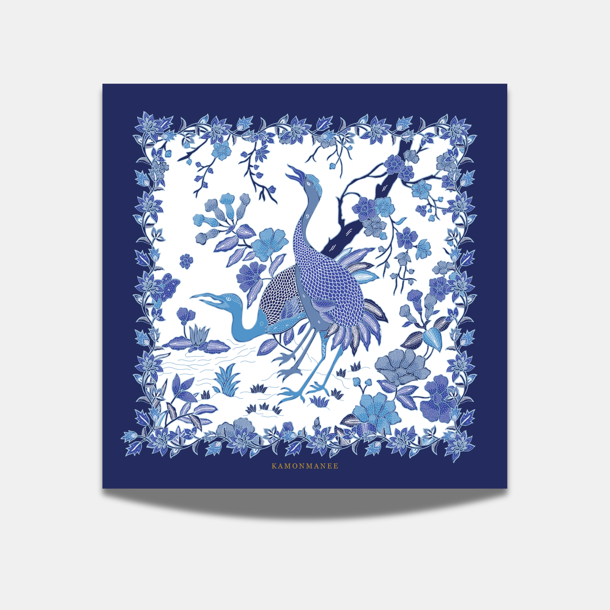 Scarf Oriental Blue 002 - KAMONMANEE