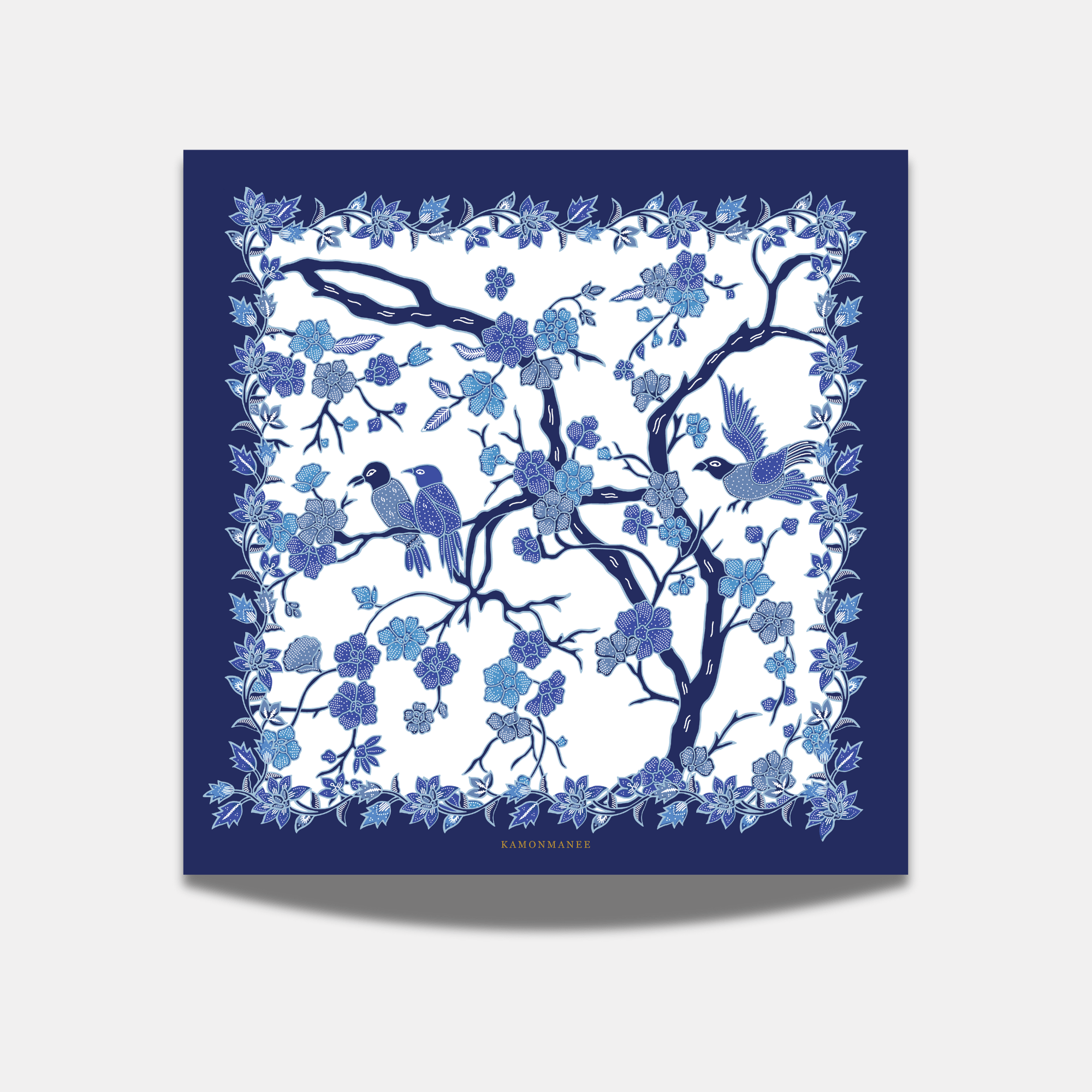 Scarf Oriental Blue 004 - KAMONMANEE