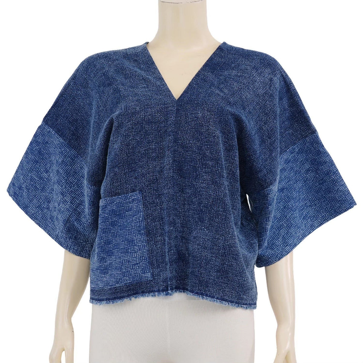 Stone Indigo Blouse - SIAM TEXTILE