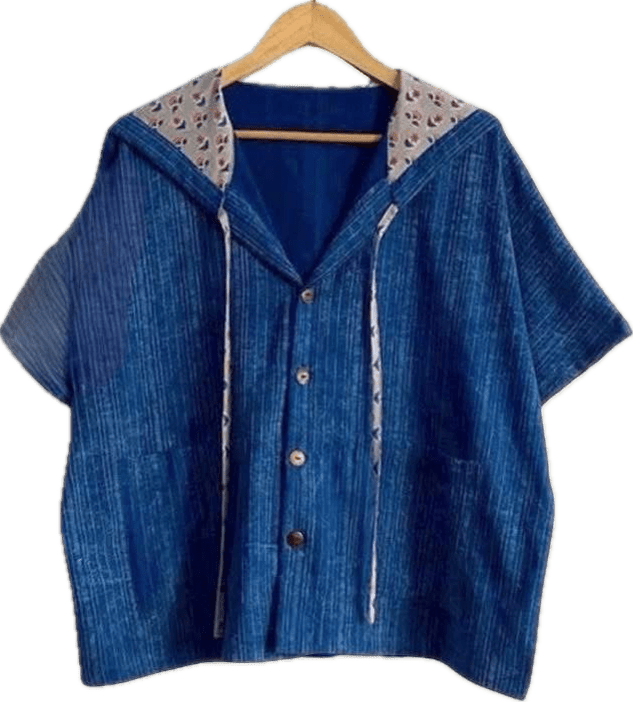 Stone Wash Denim Hoodie - SIAM TEXTILE