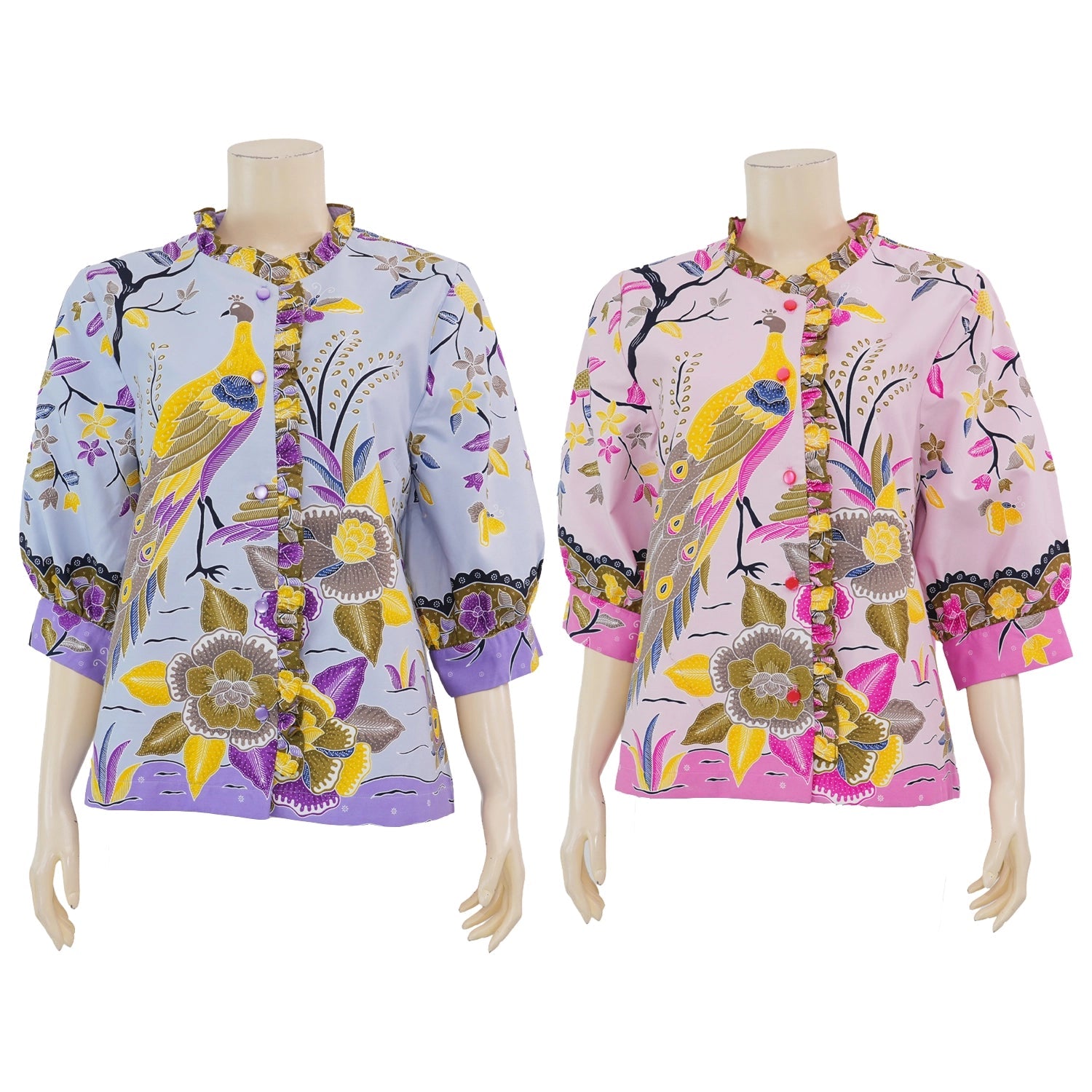 Sunset Peacock Blouse - SOUTH FABRIC