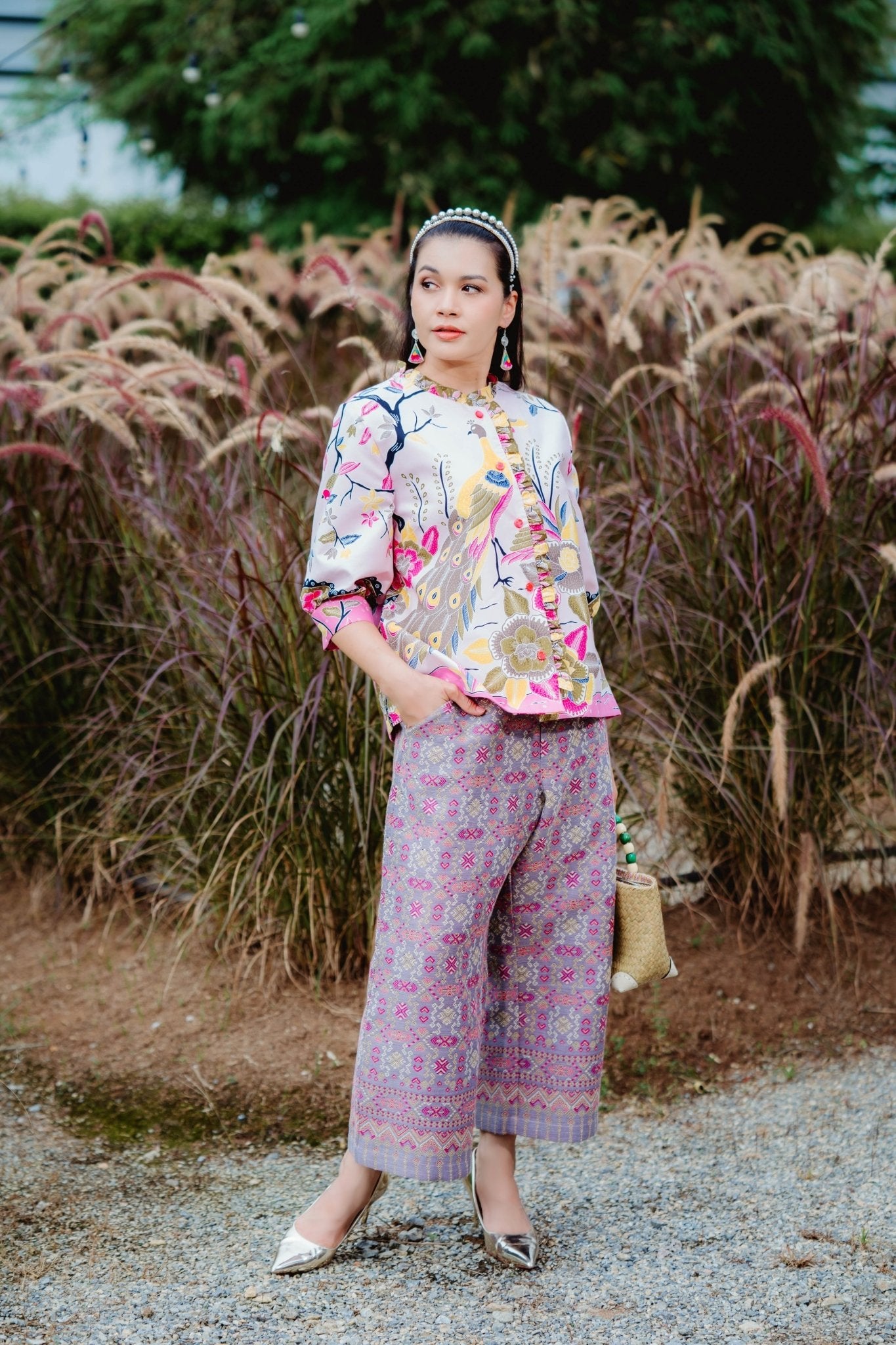 Sunset Peacock Blouse - SOUTH FABRIC