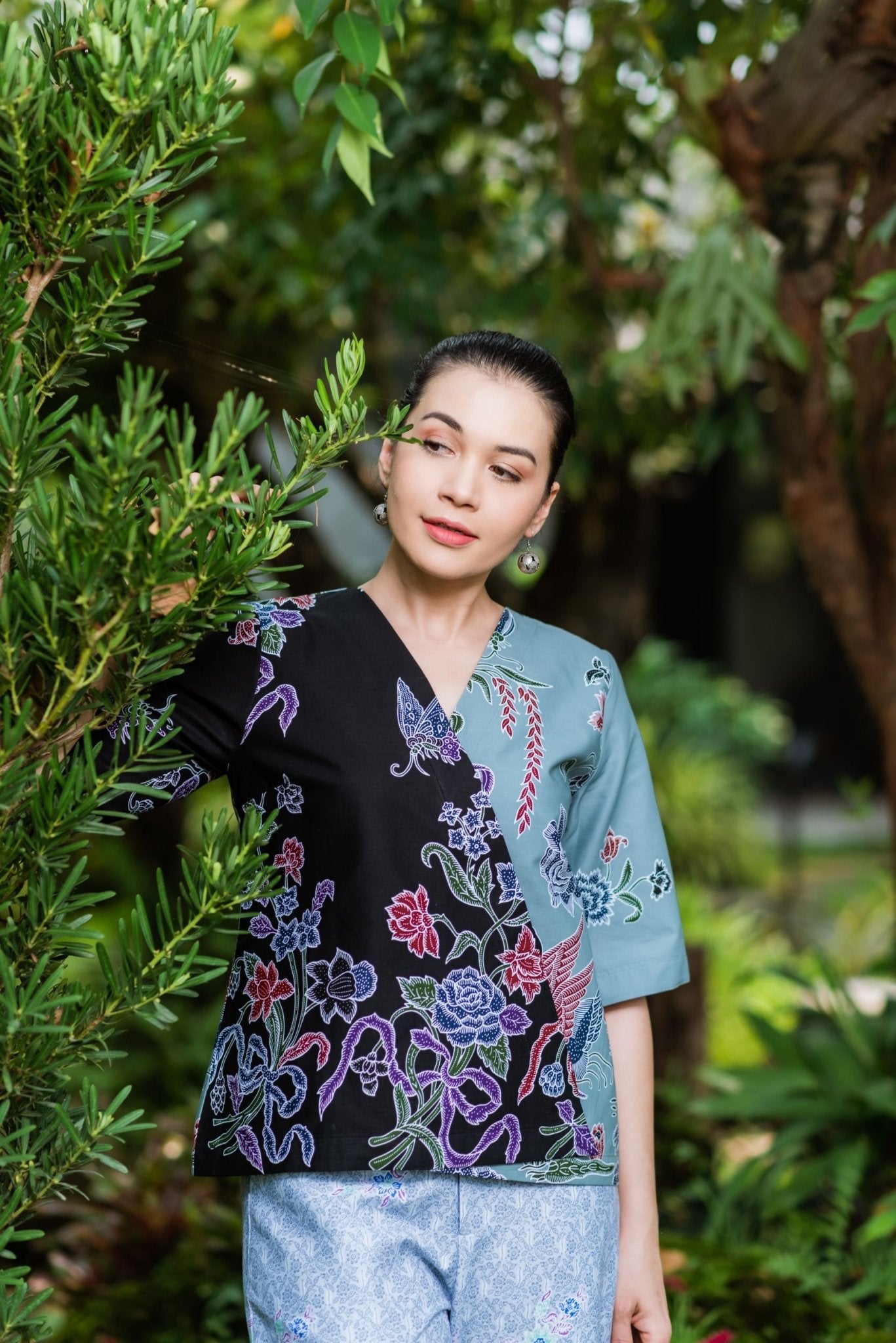 Swan Batik Blouse - SOUTH FABRIC