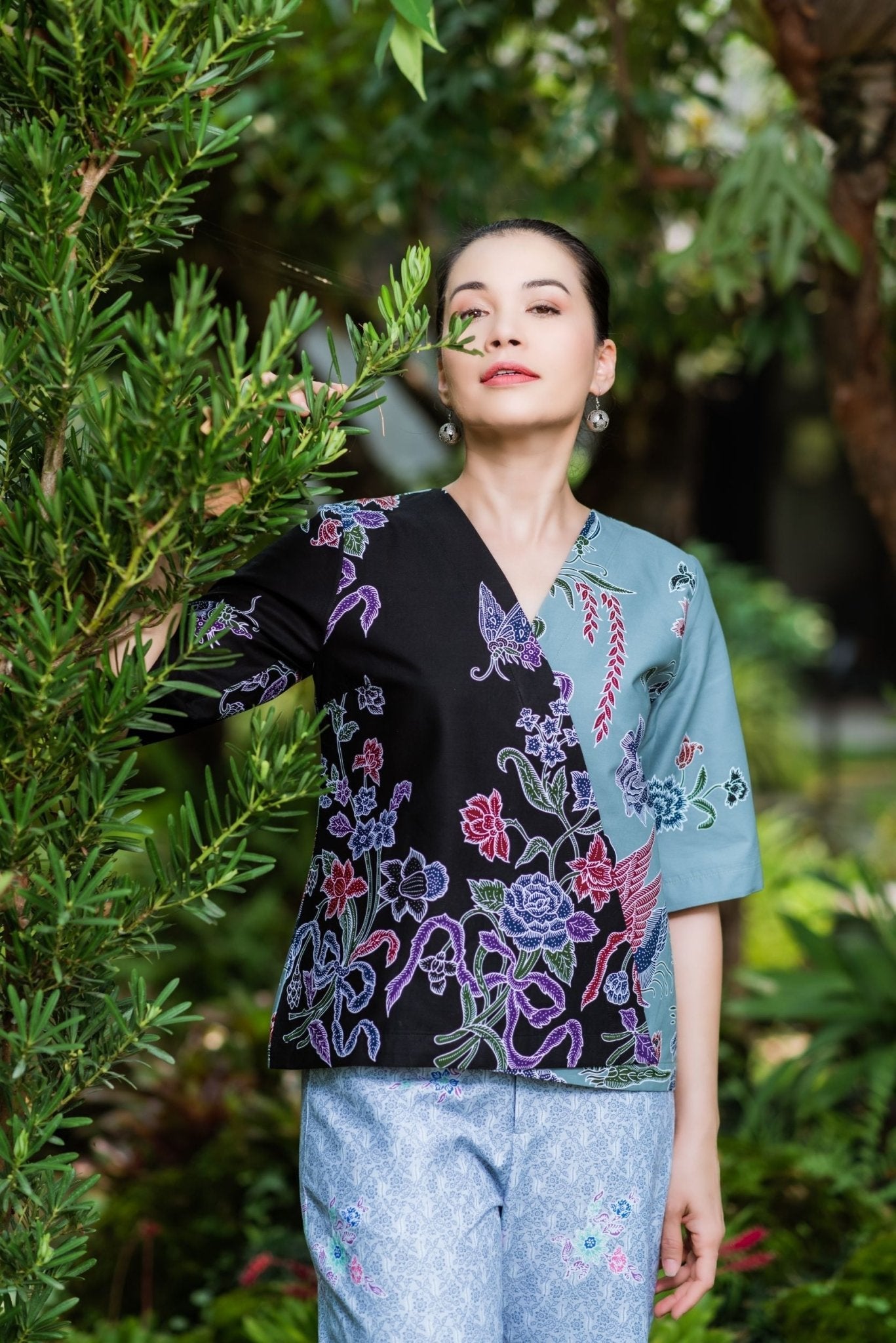 Swan Batik Blouse - SOUTH FABRIC