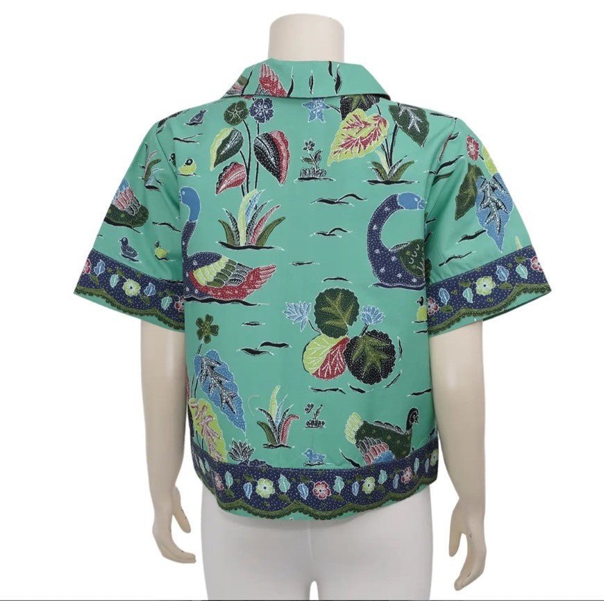 Teal Contemp Batik Blouse - SOUTH FABRIC