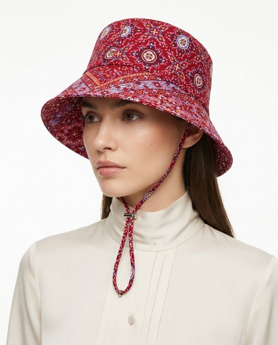 Thai Bucket Hat with String - KAMONMANEE
