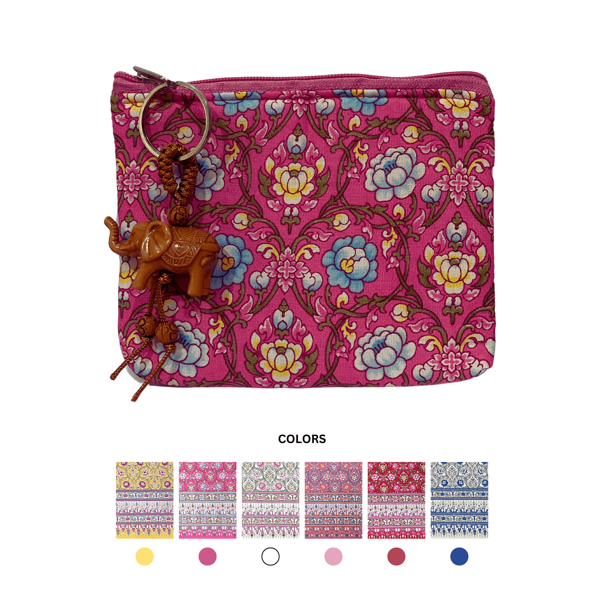 Thai Coin Purse With Elephant - KAMONMANEE