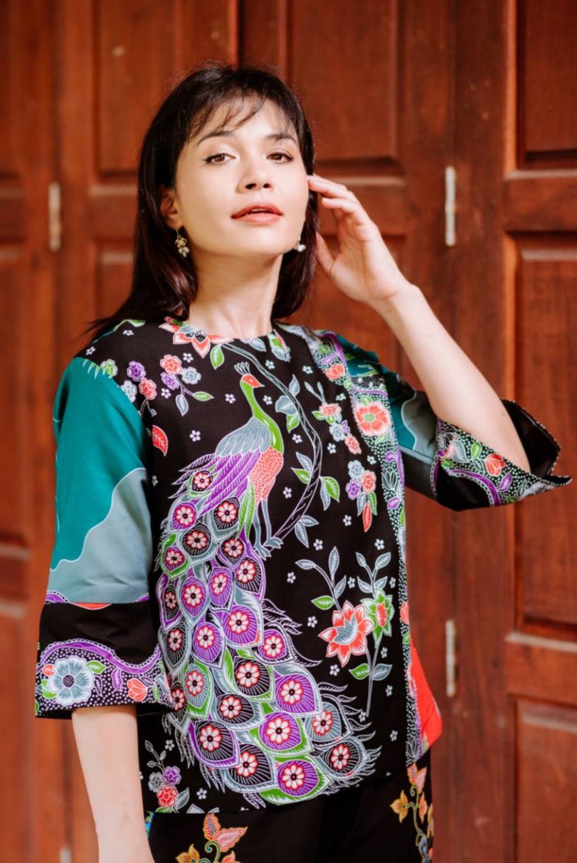 Thai Peacock Blouse - SOUTH FABRIC