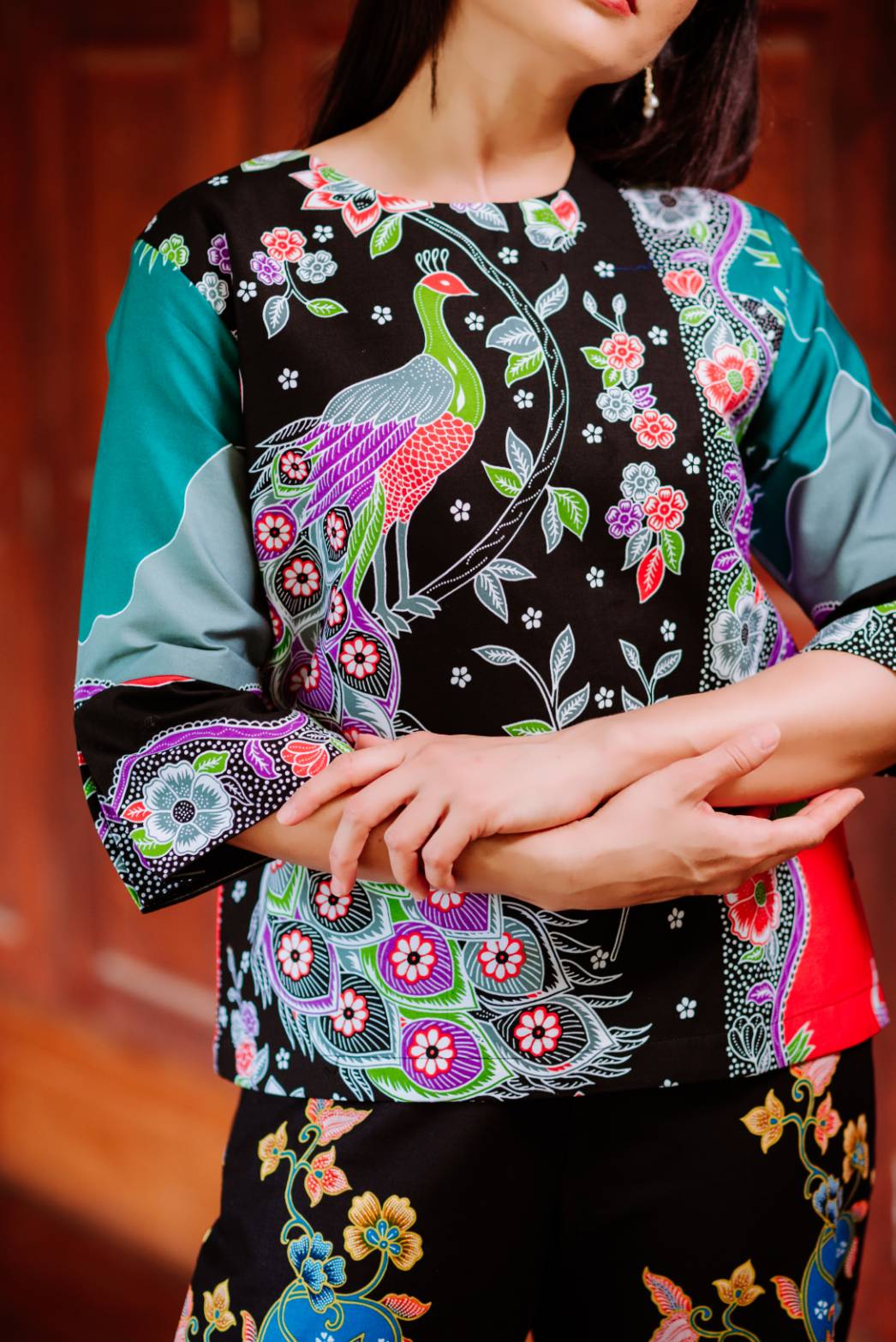 Thai Peacock Blouse - SOUTH FABRIC