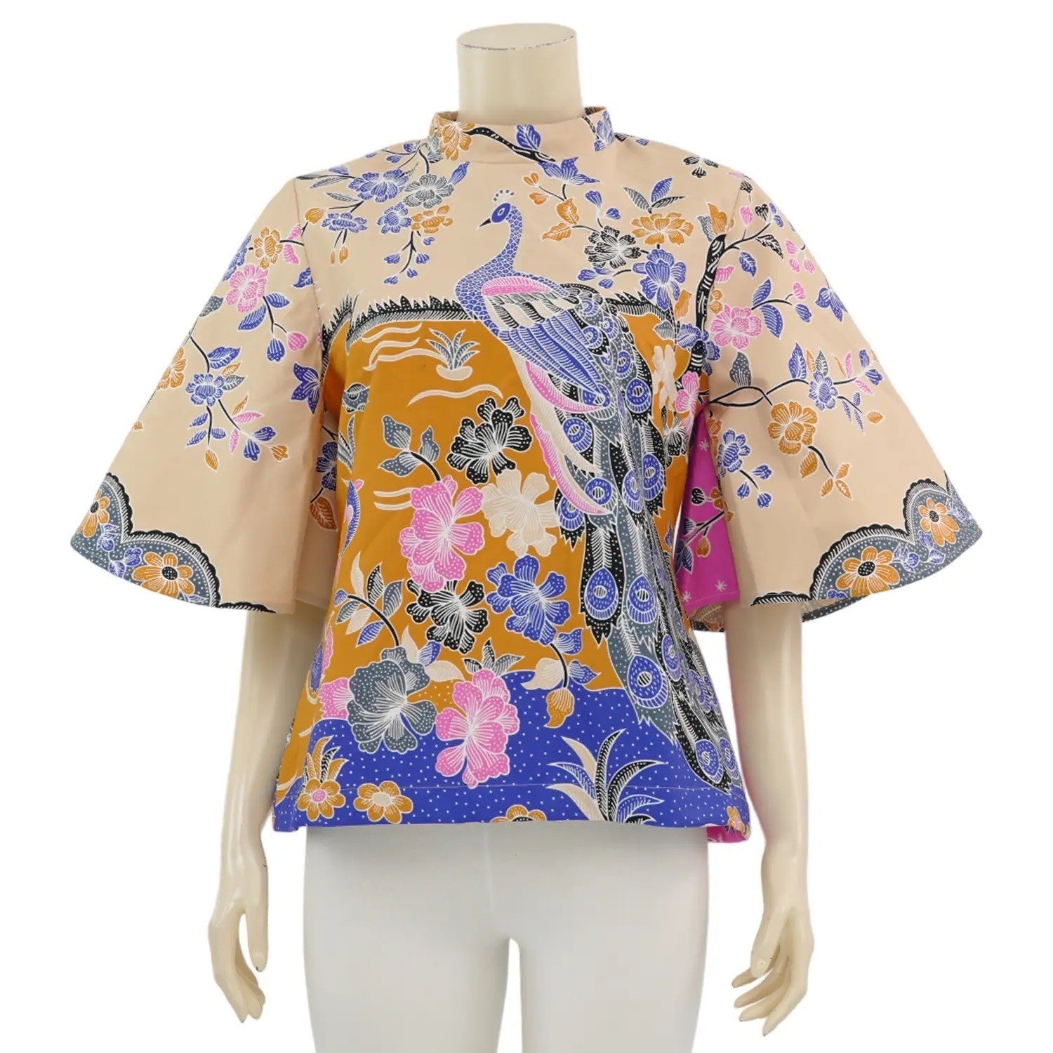 Traditional Thai Peacock Blouse - SOUTH FABRIC
