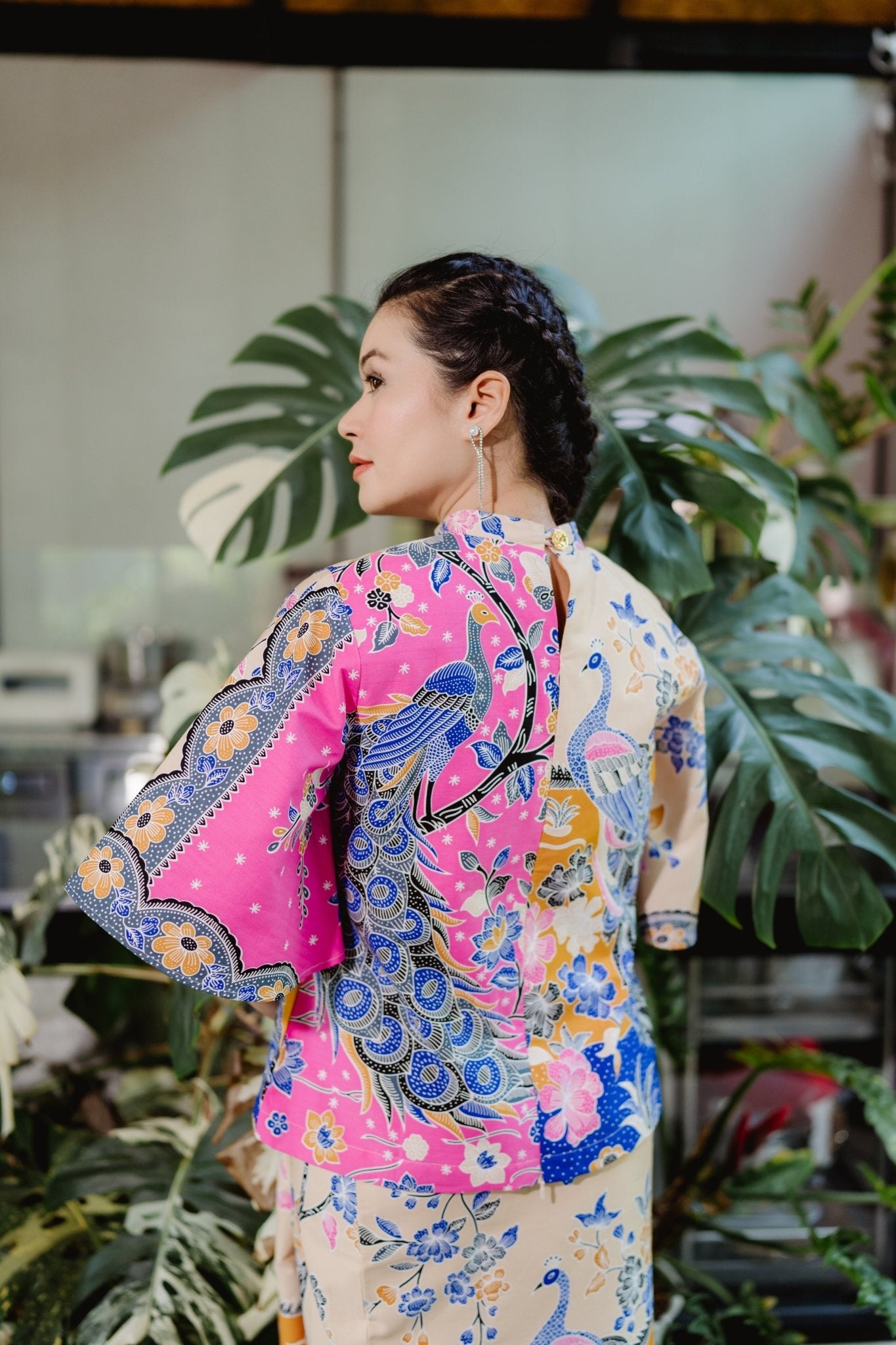 Traditional Thai Peacock Blouse - SOUTH FABRIC