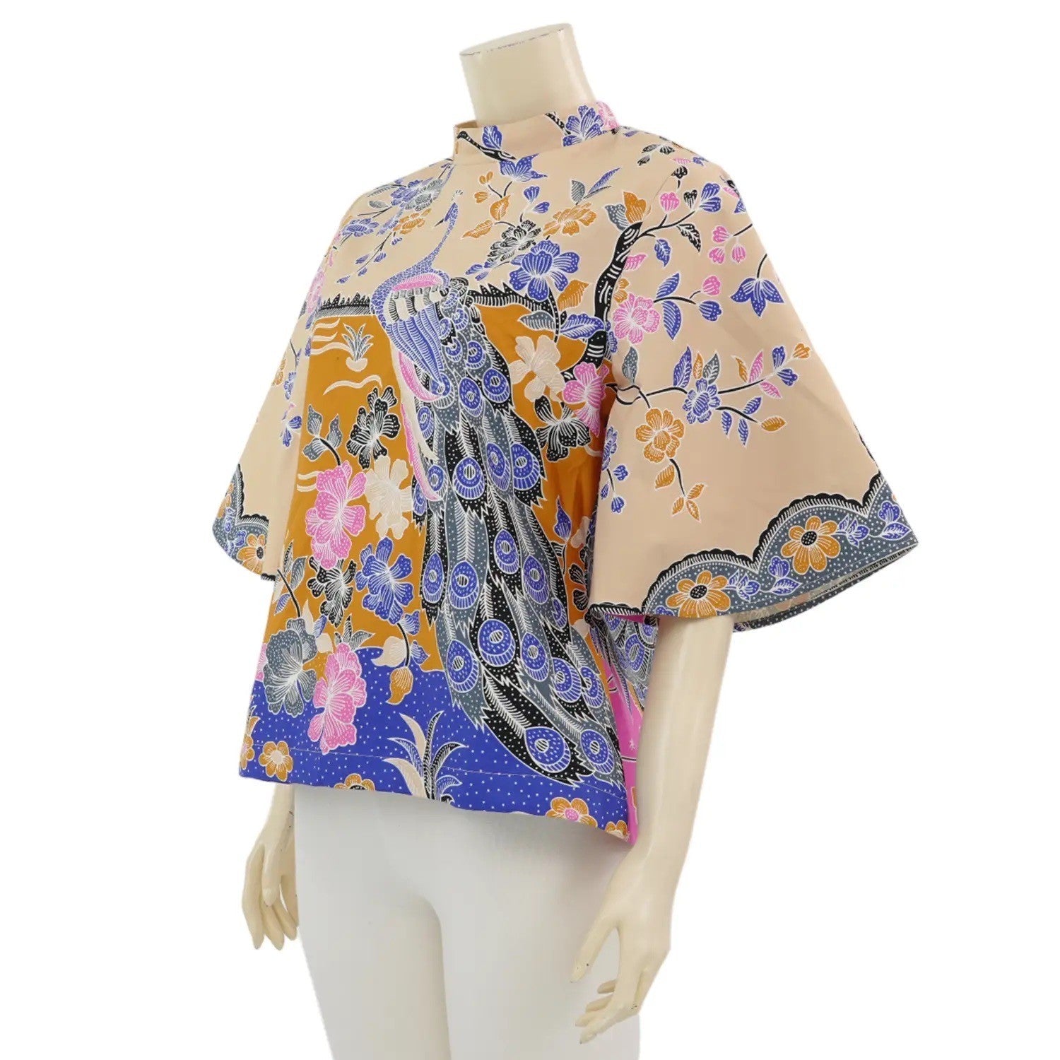 Traditional Thai Peacock Blouse - SOUTH FABRIC