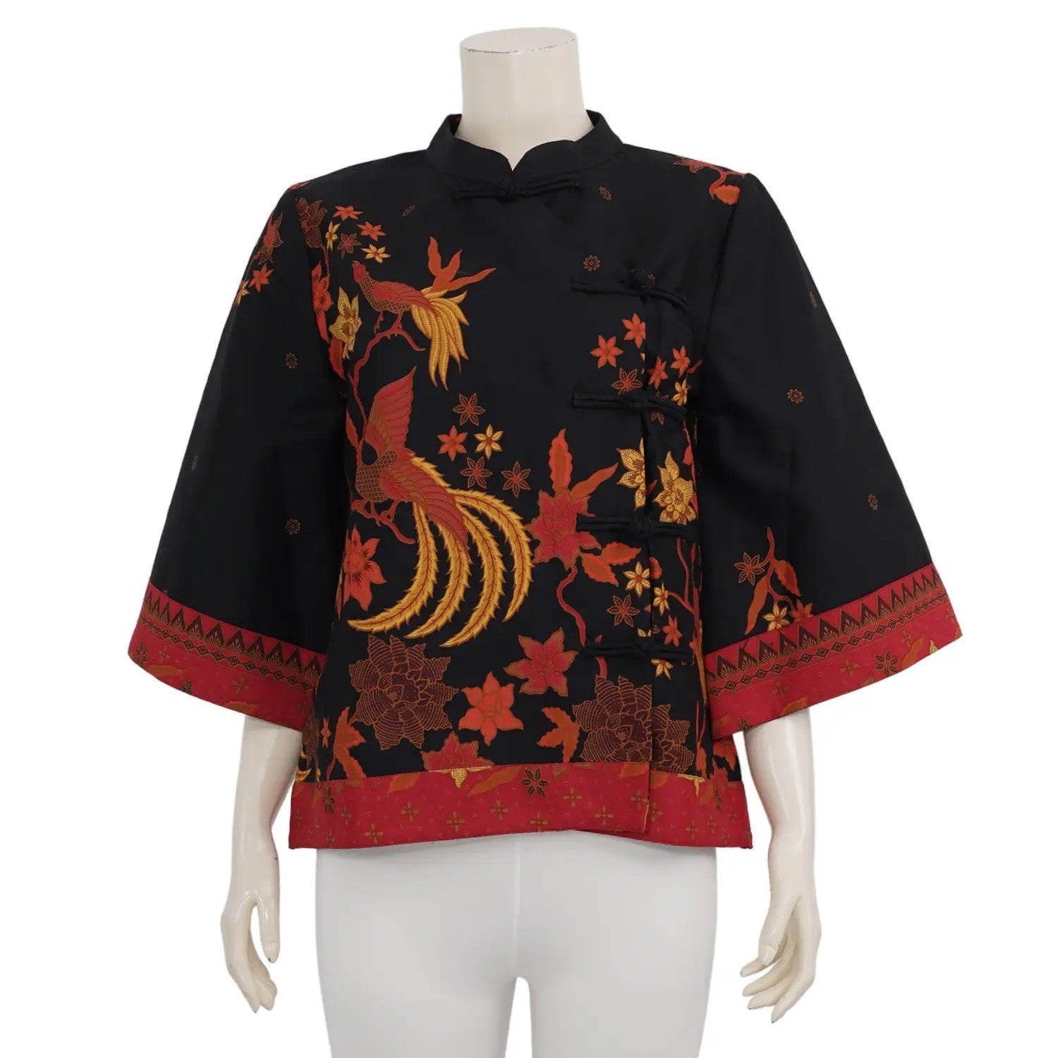 Wealthy Chinese Collar Blouse - SOUTH FABRIC