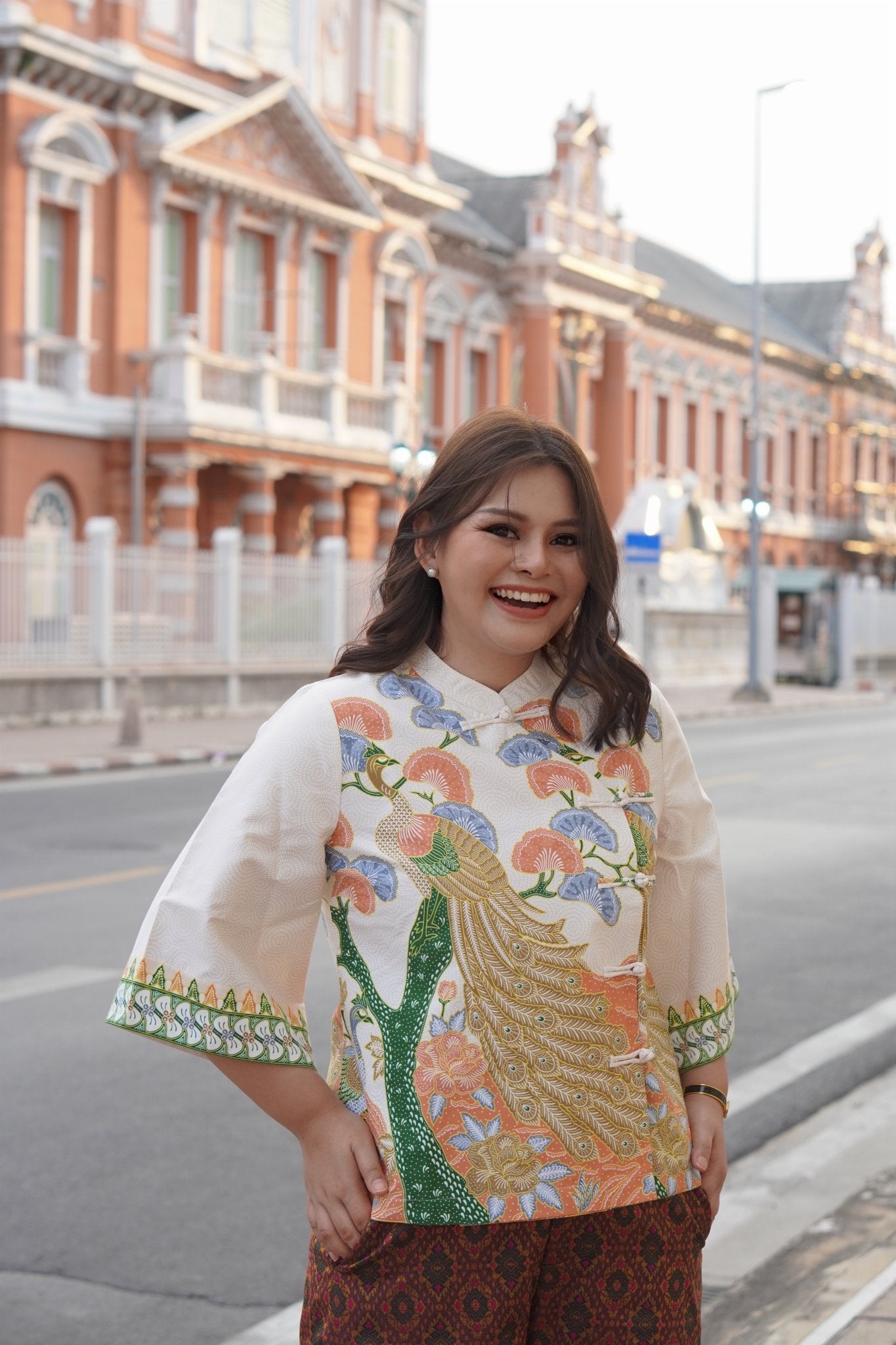 Wealthy Chinese Collar Blouse - SOUTH FABRIC