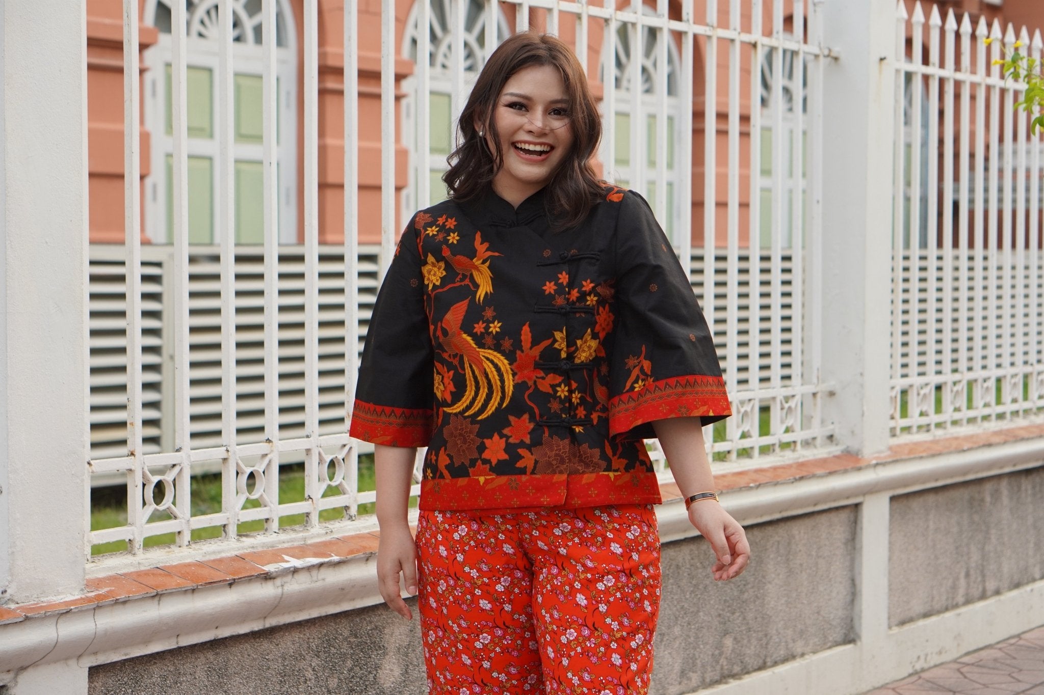 Wealthy Chinese Collar Blouse - SOUTH FABRIC