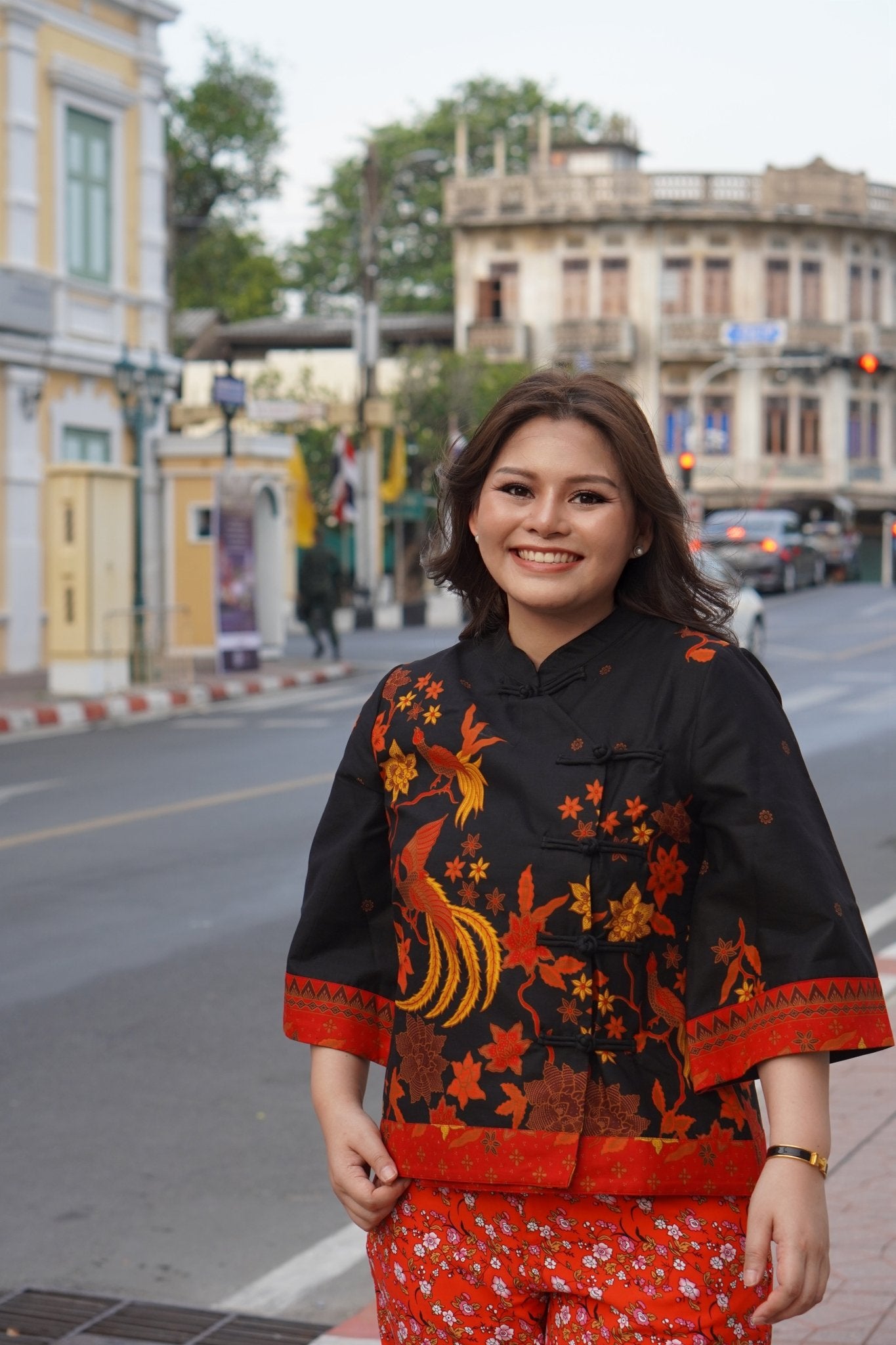 Wealthy Chinese Collar Blouse - SOUTH FABRIC