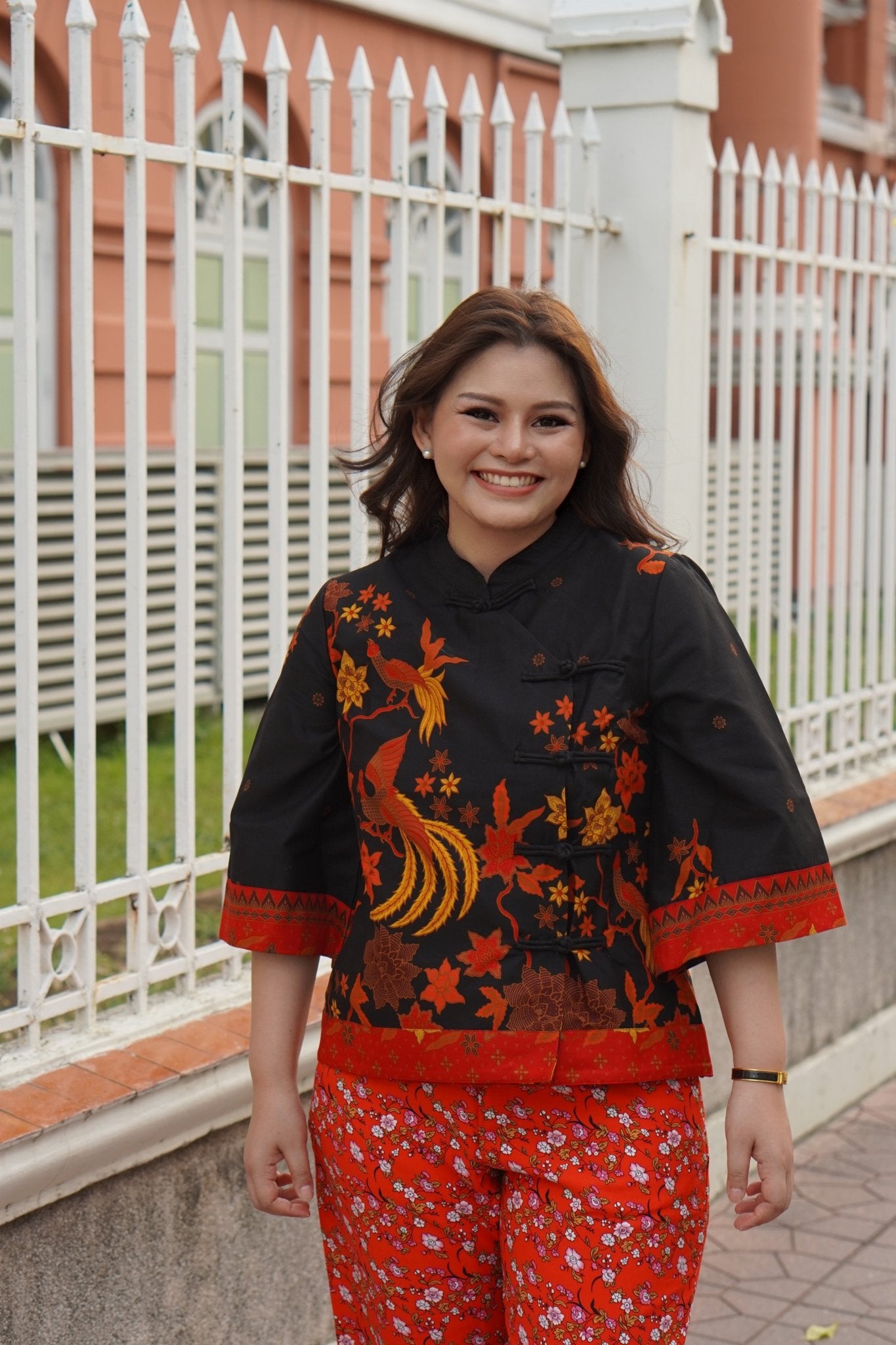 Wealthy Chinese Collar Blouse - SOUTH FABRIC