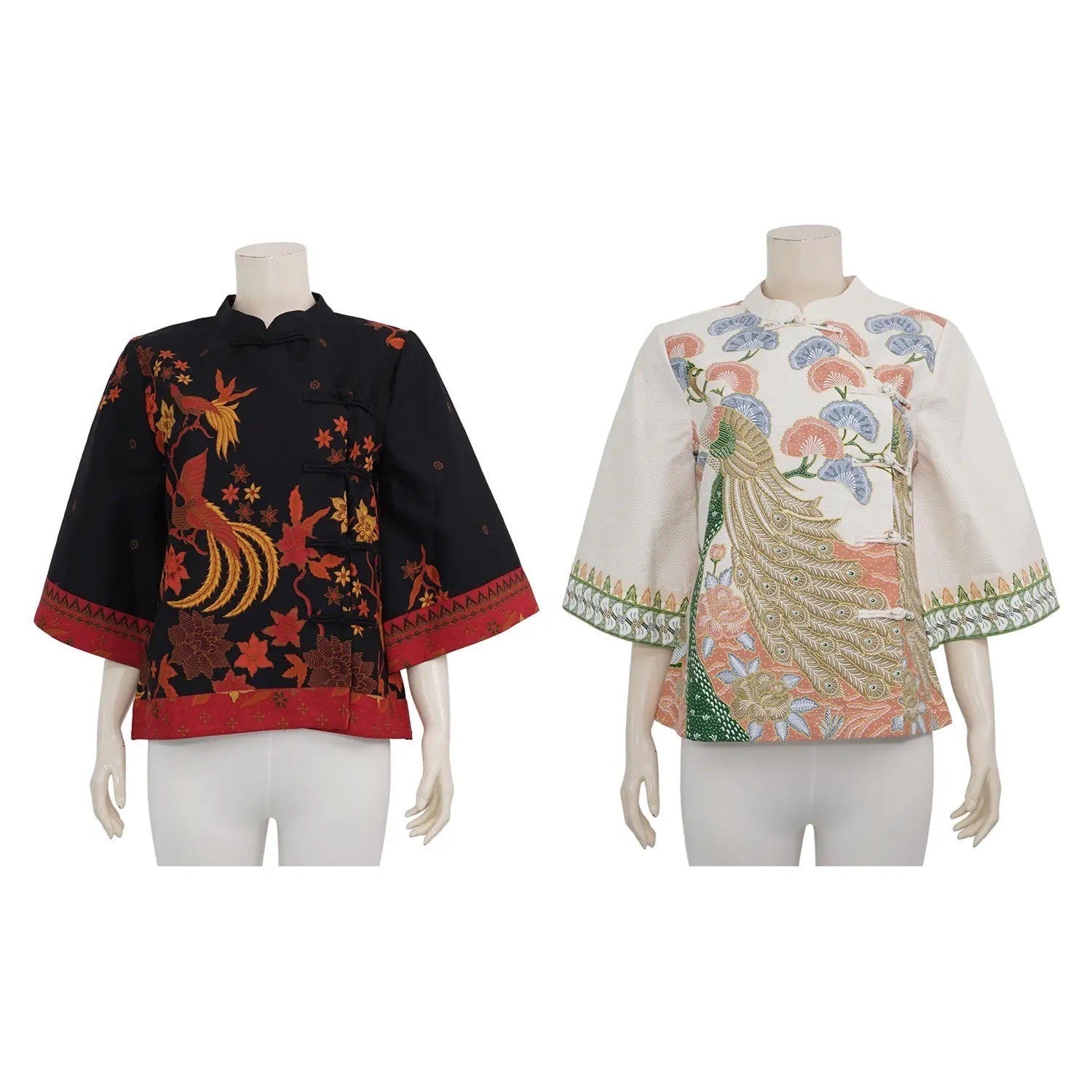 Wealthy Chinese Collar Blouse - SOUTH FABRIC