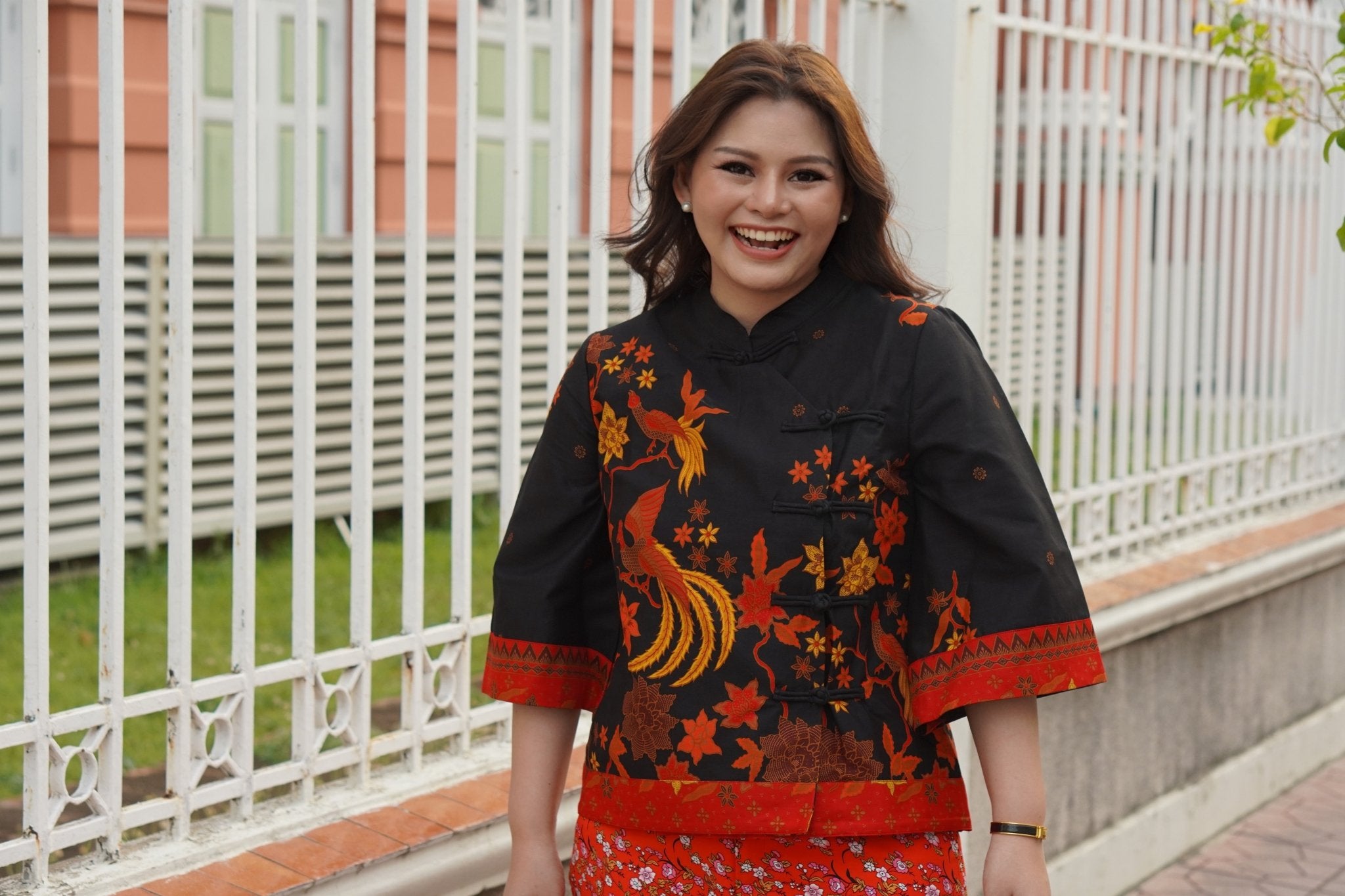 Wealthy Chinese Collar Blouse - SOUTH FABRIC