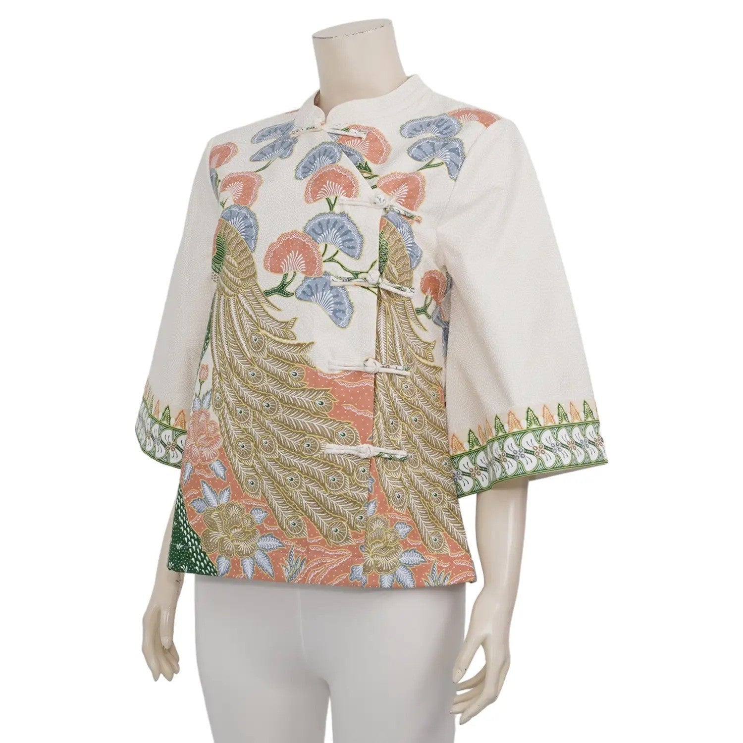 Wealthy Chinese Collar Blouse - SOUTH FABRIC