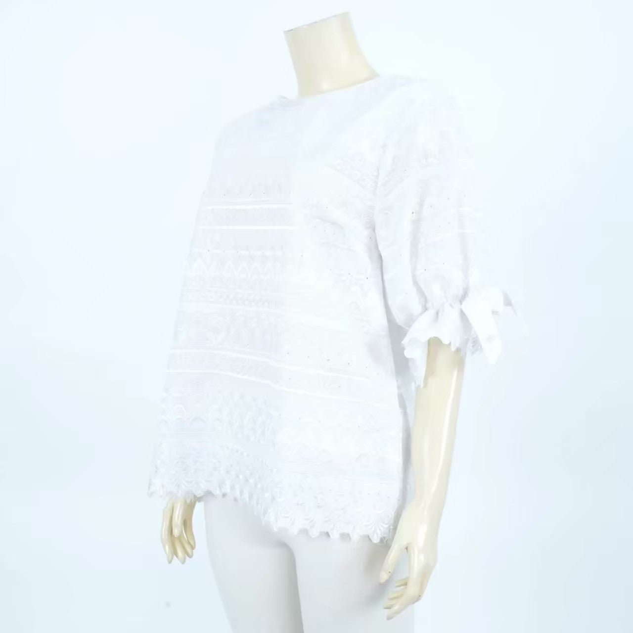 White Lace Signature Blouse - SOUTH FABRIC