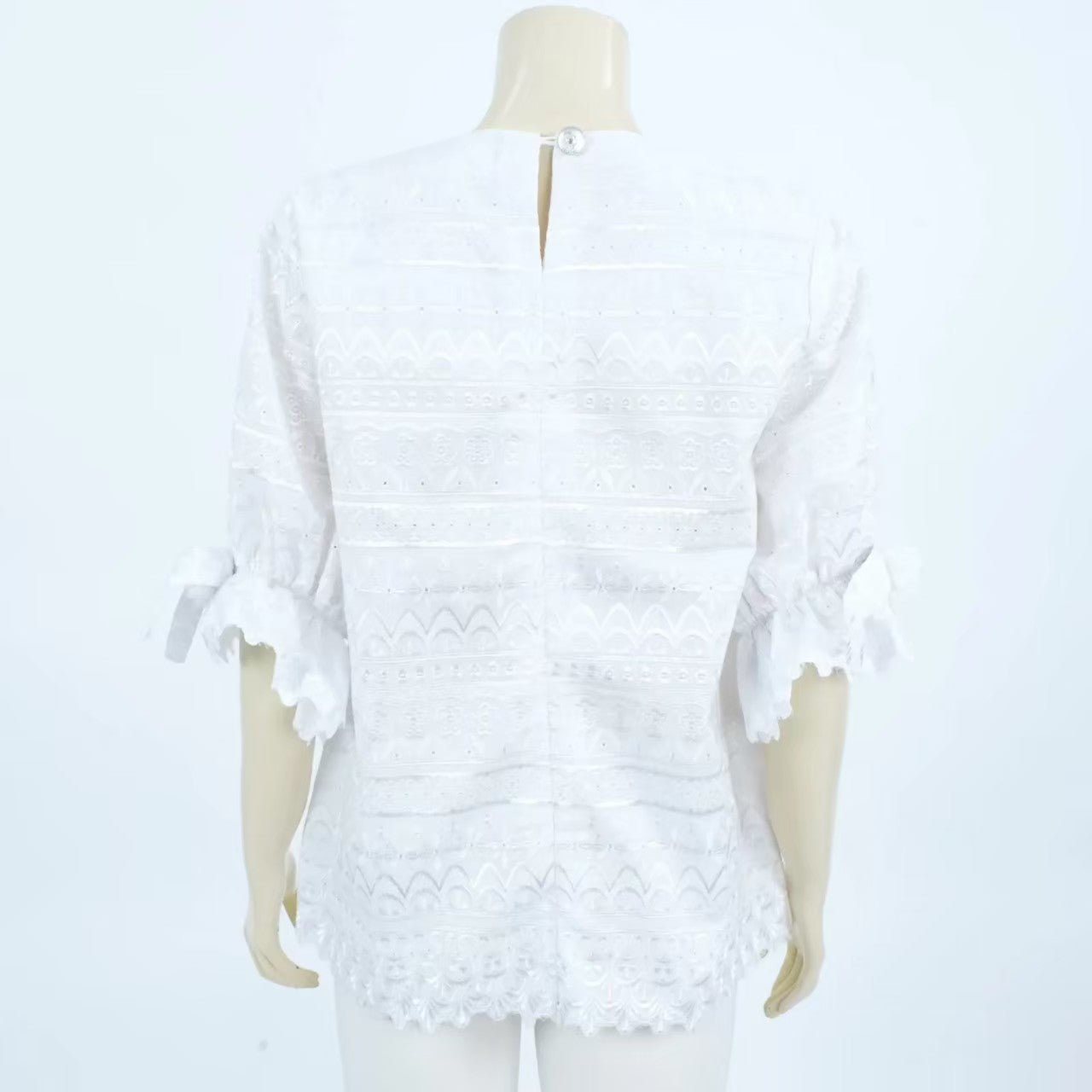 White Lace Signature Blouse - SOUTH FABRIC