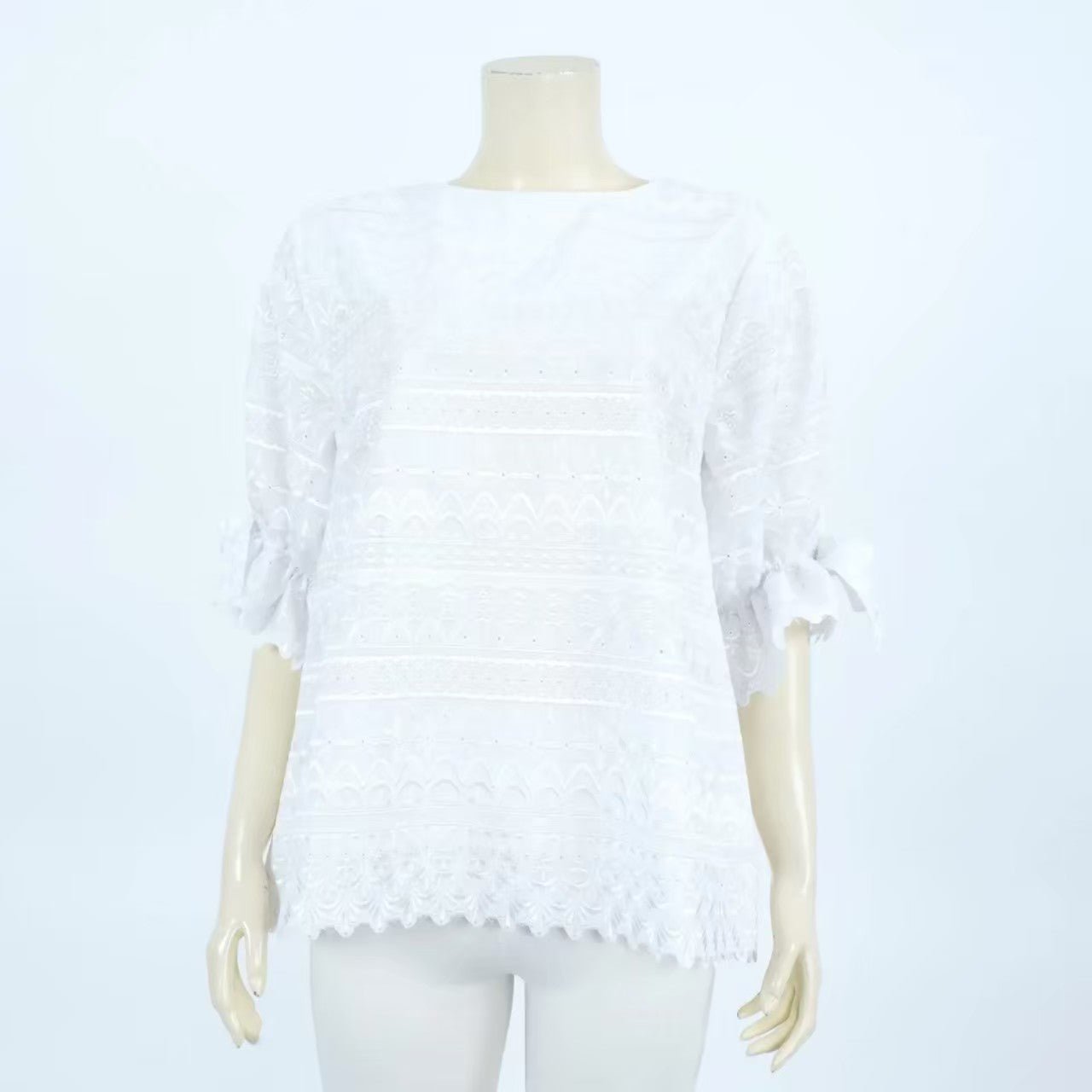 White Lace Signature Blouse - SOUTH FABRIC