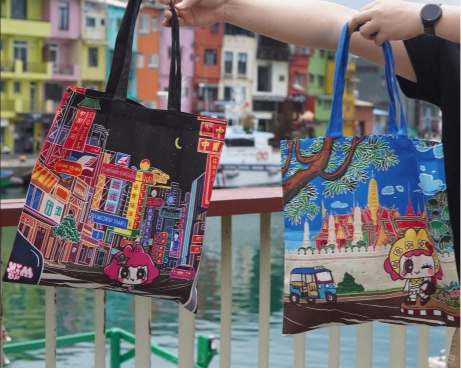 YimxBALC Canvas Shopping Tote - BALC