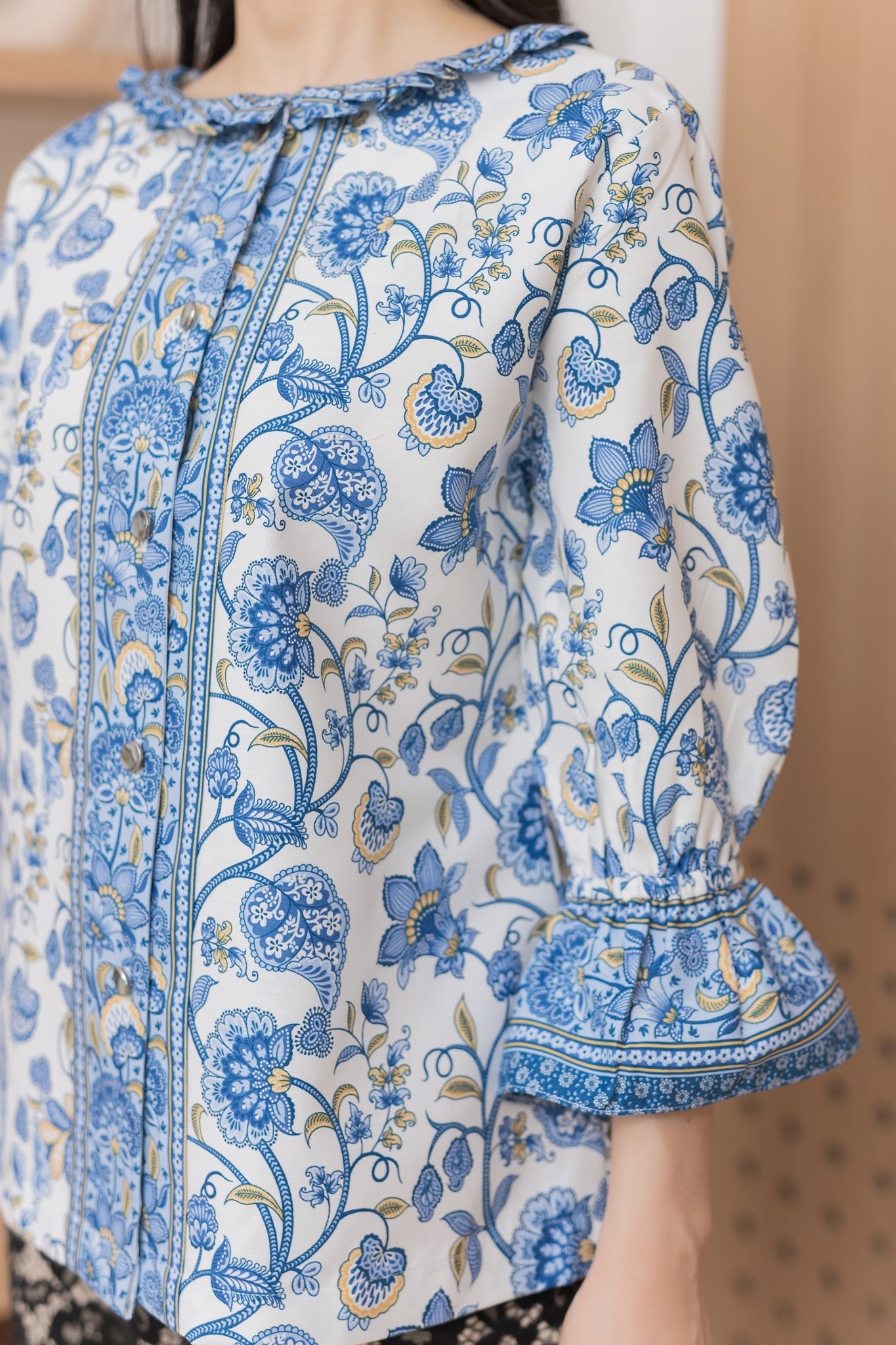 Zinnia Batik Blouse - SOUTH FABRIC