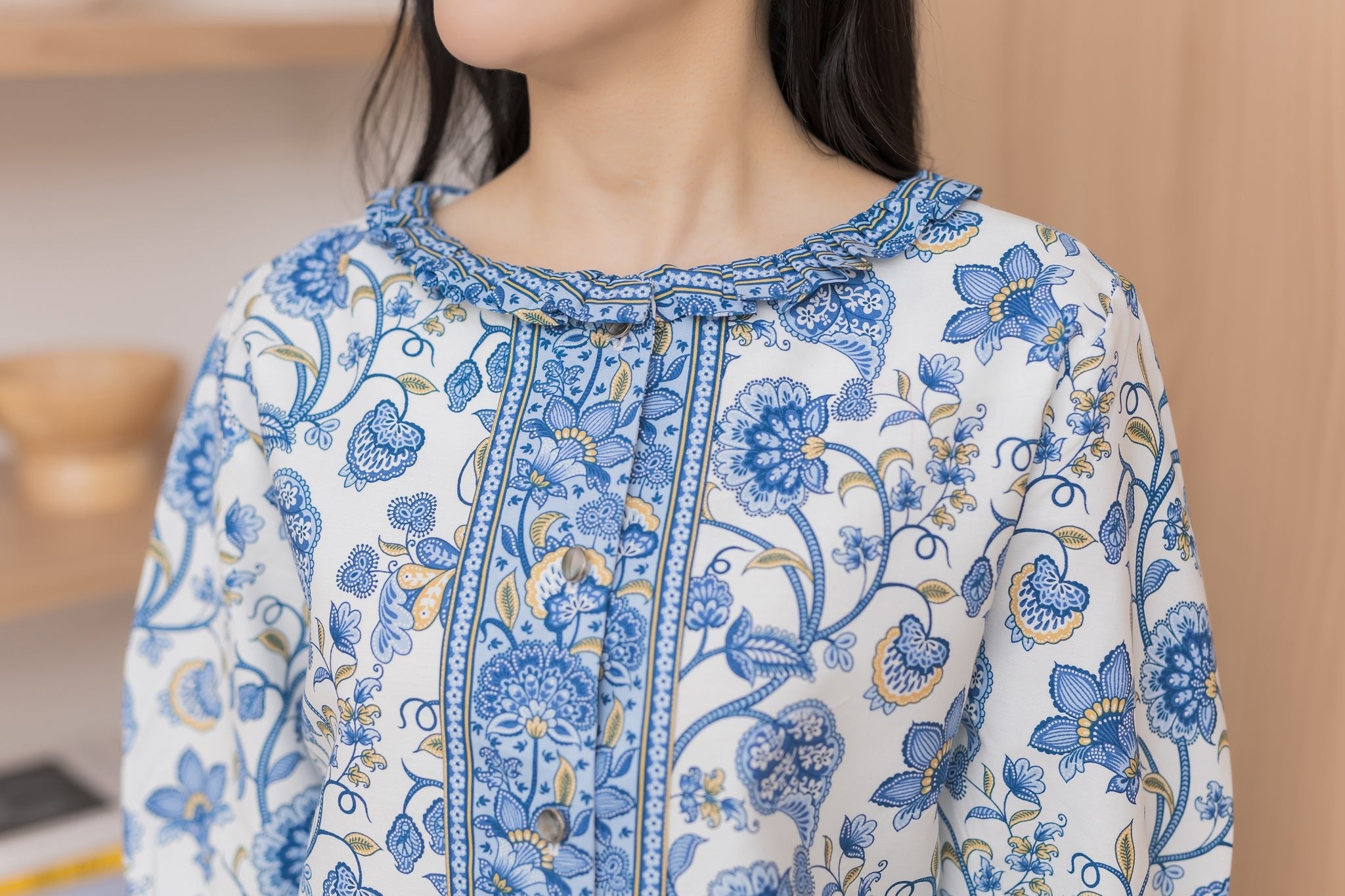 Zinnia Batik Blouse - SOUTH FABRIC